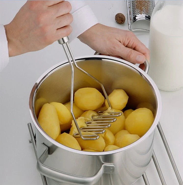 Manual Potato Masher with Pressure Handle – Kitchen Mashing Tool
